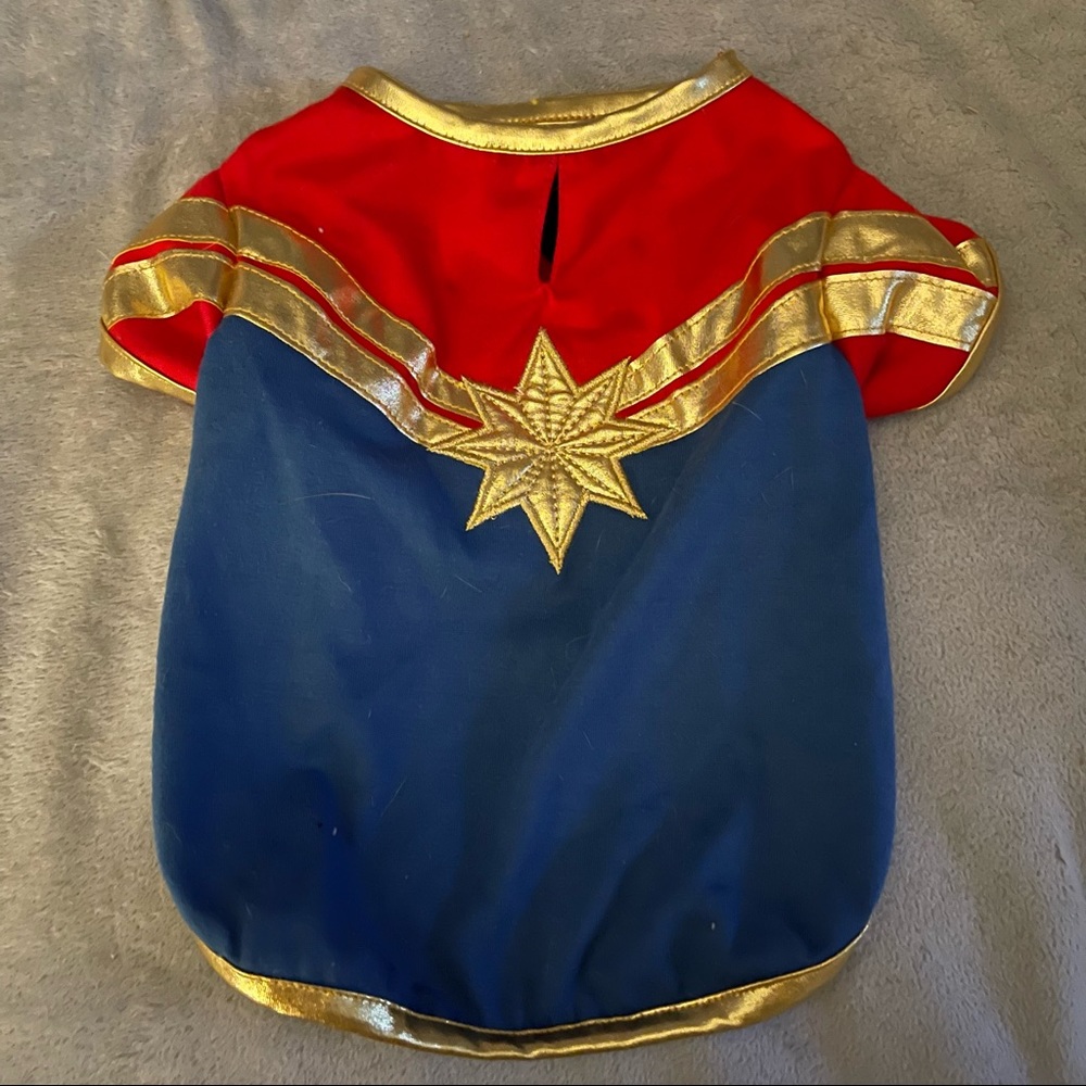 Captain Marvel dog shirt sizeS